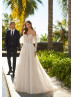 Strapless Ivory Lace Tulle Dreamy Wedding Dress